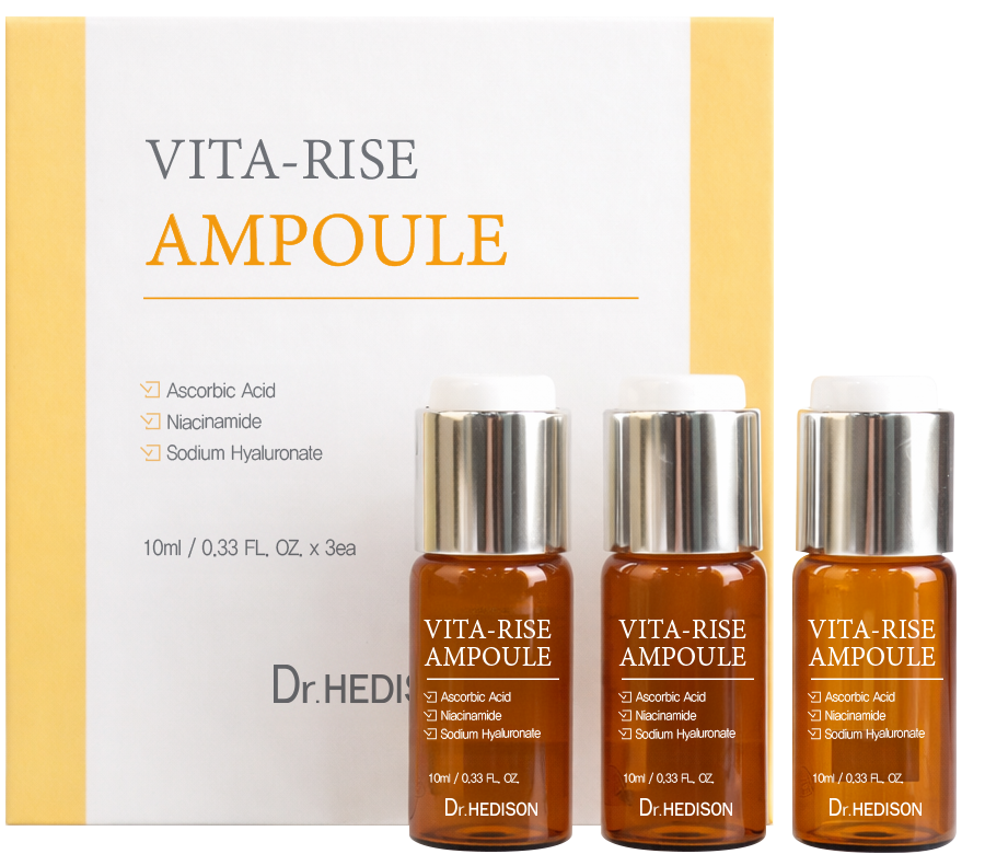Dr. Hedison Vita Rise Ampoule %100 Saf İngiliz Menşeli C Vitamini Tozu · Taze Aktivasyon · 10 ml × 3 - Korelume