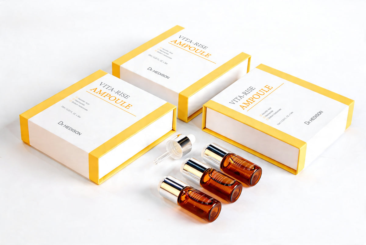 Dr. Hedison Vita Rise Ampoule %100 Saf İngiliz Menşeli C Vitamini Tozu · Taze Aktivasyon · 10 ml × 3 - Korelume