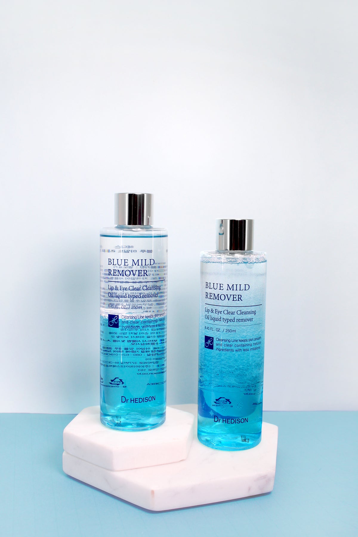 Dr. Hedison Blue Mild Remover - Yoğun göz ve dudak makyajı için iki fazlı nazik temizleyici - Korelume
